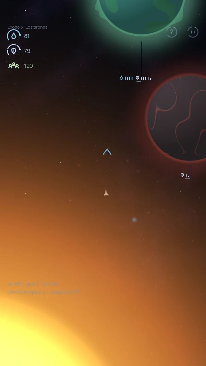 A ship crossing the glare of an enormous star